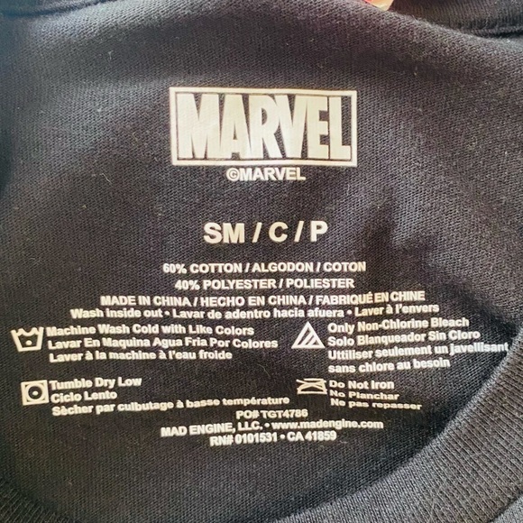 Marvel Comics New Mens‎ Size S Rad Dad Black Short Sleeve Shirt Fathers Day Gift - Picture 5 of 6